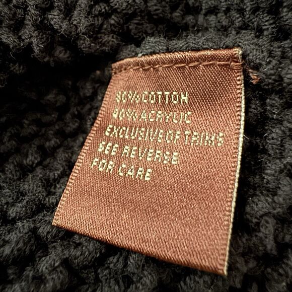 525 America Women's Black Chunky Knit Cardigan Sweater Size Small - Picture 8 of 10